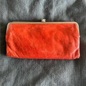 HOBO Vibrant Red Leather Wristlet